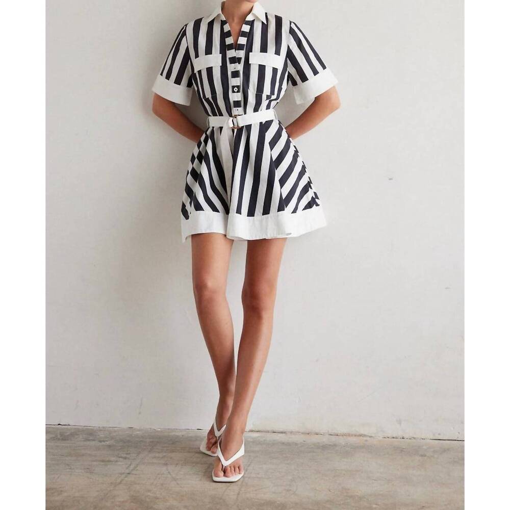 NEW JS71 yana mini dress in black and white stripe